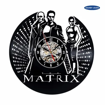 

Matrix Movie Characters Vinyl Record Design Wall Clock - Exclusive wall clock made of vinyl record (Size:12 in,Clock:Black)