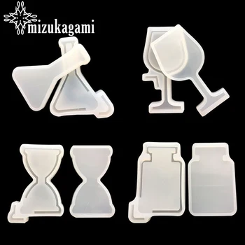 

1pcs UV Resin Jewelry Liquid Silicone Mold Cup & Bottle Goblet Resin Charms Molds For DIY Intersperse Decorate Making Molds