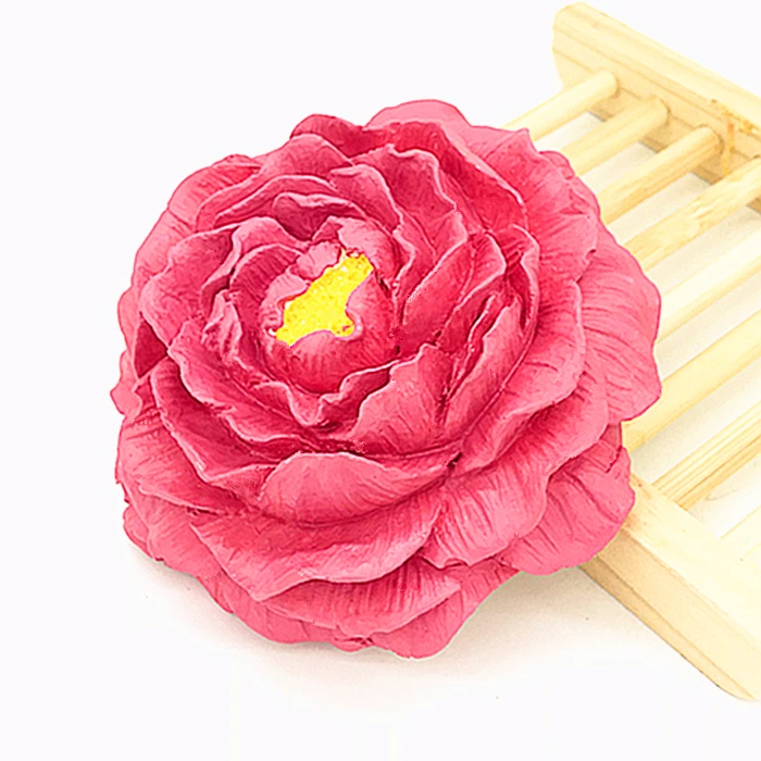 Пион ароматический гипс цветок плесень мебель штампы ручной работы 3D Мыло силиконовая форма
