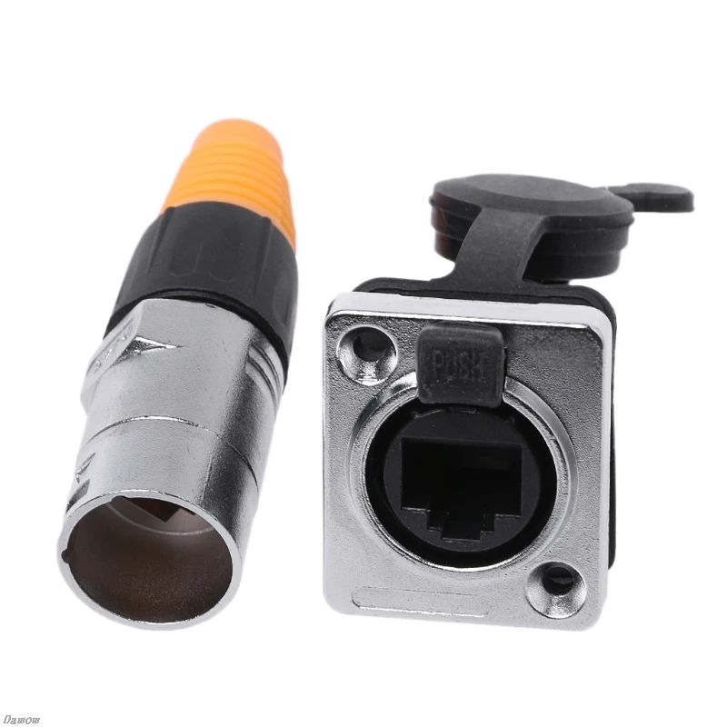 

1 Set IP65 RJ45 Waterproof Female Socket Male Plug Connector D-Type Connector Damom