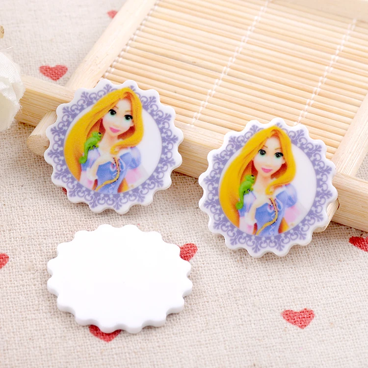 

Rapunzel Tangled White Figurine holiday decoration crafts flat back planar resin DIY Handicraft hair bow accessories