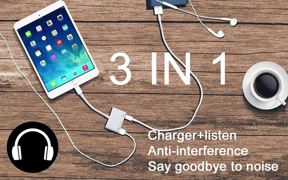 PORTEFEUILLE CD3.5mm 3in1adapter for iphone headphones audio dual adapter for iphone 6 7 8 plus XS X XR XSMAX charging connector (2)