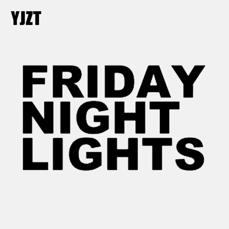 

YJZT 13CM*7.7CM FRIDAY NIGHT LIGHTS Car Sticker Vinyl Decal Football Sports Black/Silver C3-1594