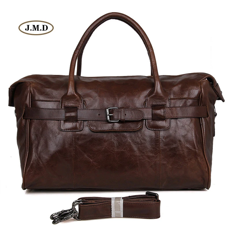 

J.M.D Genuine Vintage Leather Men's Business Briefcase Male Fashion Chocolate Color Handbag Laptop Bag Messenger Bag 7079Q