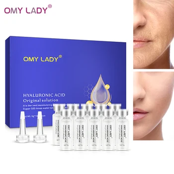 

OMY LADY 10pcs Hyaluronic Acid Original solution facial serum anti-aging deep moisturizing anti-wrinkles skin care essence face