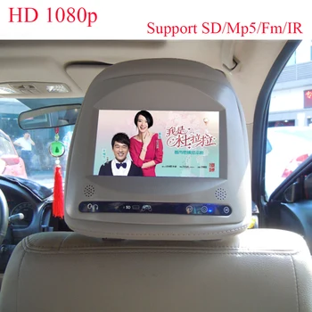 

HD 1080p car headrest monitor for toyota for honda for hyundai for kia with SD slot touch button free shipping 2pcs/slot