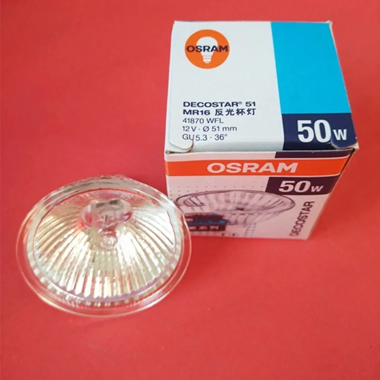 Для OSRAM 41870 WFL 12 V 50 W 36 градусов лампы, 41870WFL 12V50W GU5.3 36D MR16 галогенная лампа