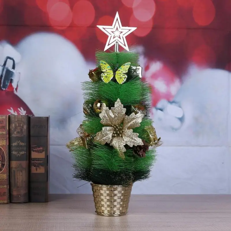 30cm/50cm Mini Desktop Christmas Tree New Year Table Ornament Christmas