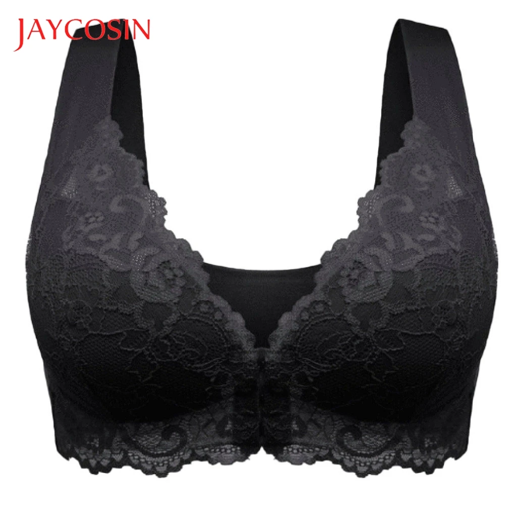 

JAYCOSIN Women's Adjustable Sports Front Buckle Hyperelastic Breathable Lace Bra Sexy Lace Underwear Breathable 0711