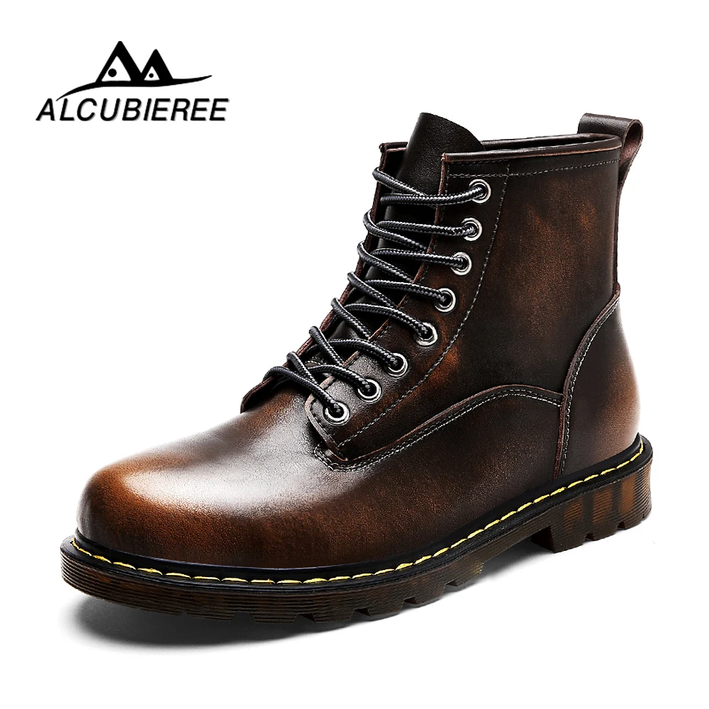 

ALCUBIEREE Fashion Men Winter Shoes Solid Color Fur Snow Boots Plush Inside Antiskid Bottom Keep Warm Waterproof Ski Boots Size
