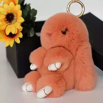 

Rex Mao Mengmeng really small rabbit pendant car key chain bag ornaments play dead rabbit fur accessories