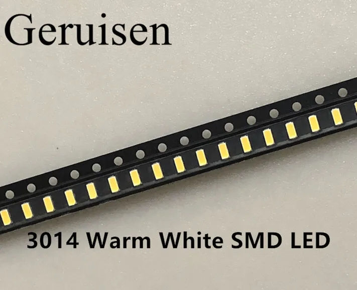 3014 SMD LED чип теплый белый Ультра яркий 0 1 W 10 12LM 30mA 3V поверхностное крепление