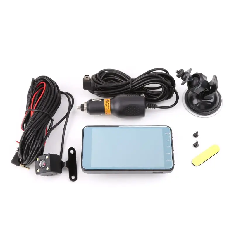 

Dash Cam Dual Lens Car DVR Camera Full HD 1080P 4" IPS Front+Rear View Camera