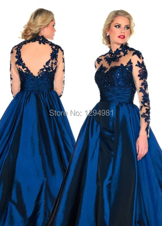 midnight blue long gown