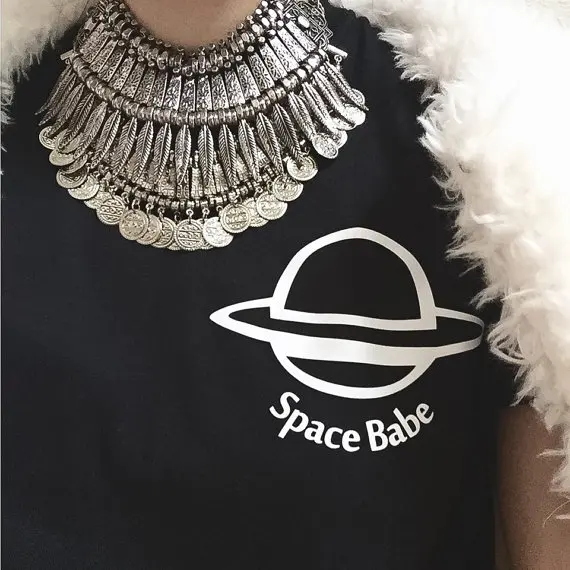 

Space Planet pocket Print Women tshirt Cotton Casual Funny t shirt For Lady Top Tee Hipster Drop Ship Z-671