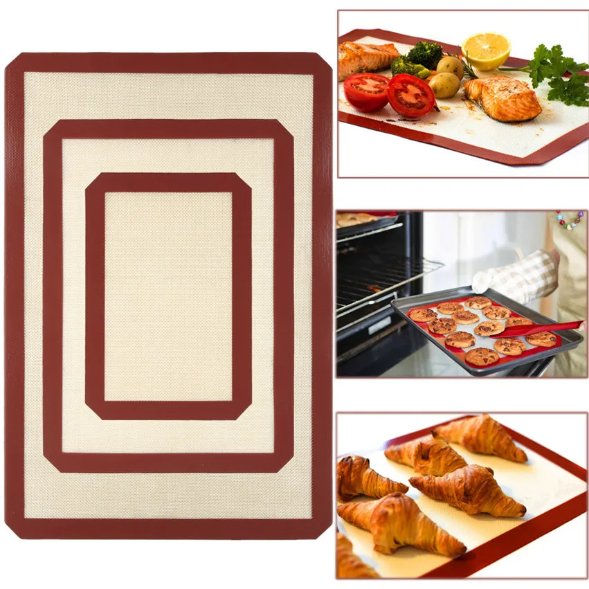 E5 Non Stick Silicone Baking Mat Set Kneading Mats Food Grade Silicone