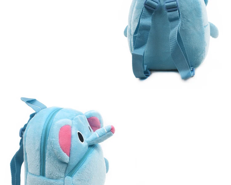 Детский мультяшный милый маленький плюшевый рюкзак с изображением слона, детские школьные ранцы для мальчиков и девочек, мини-сумки