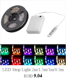 Светодиодная лента 2 м/1,5 м/1 м/0,5 м 5050 SMD RGB/теплый/холодный светодиодный гибкая лента, Полоска, струнная лампа с батарейным отсеком