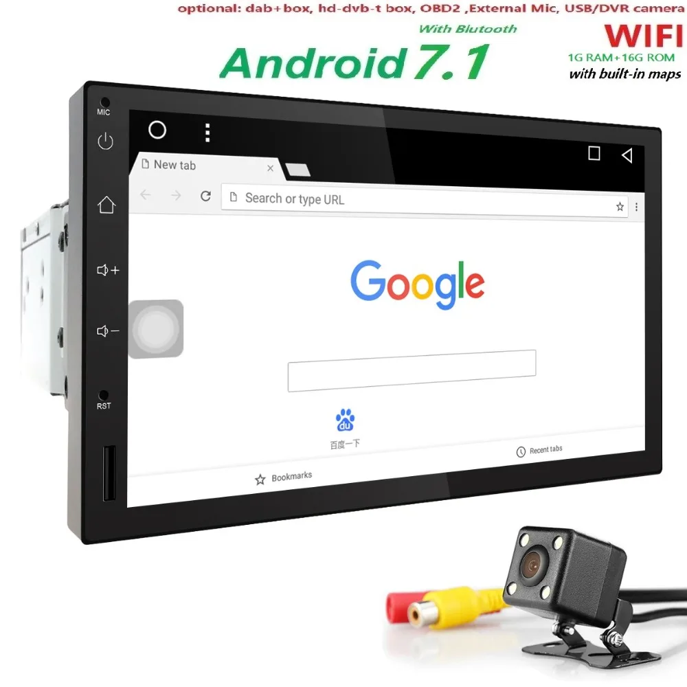 1G RAM Android 7 1 Auto Radio Quad Core 7Inch 1DIN Universal font b Car b