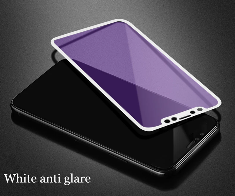 Anti Glare Full Coverage Screen Protector for iPhone X Tempered Glass