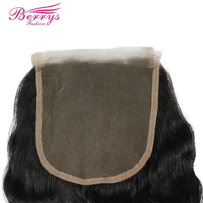 [Berrys Fashion] кружевная застежка свободная часть 5x5 волнистые вьющиеся перуанские