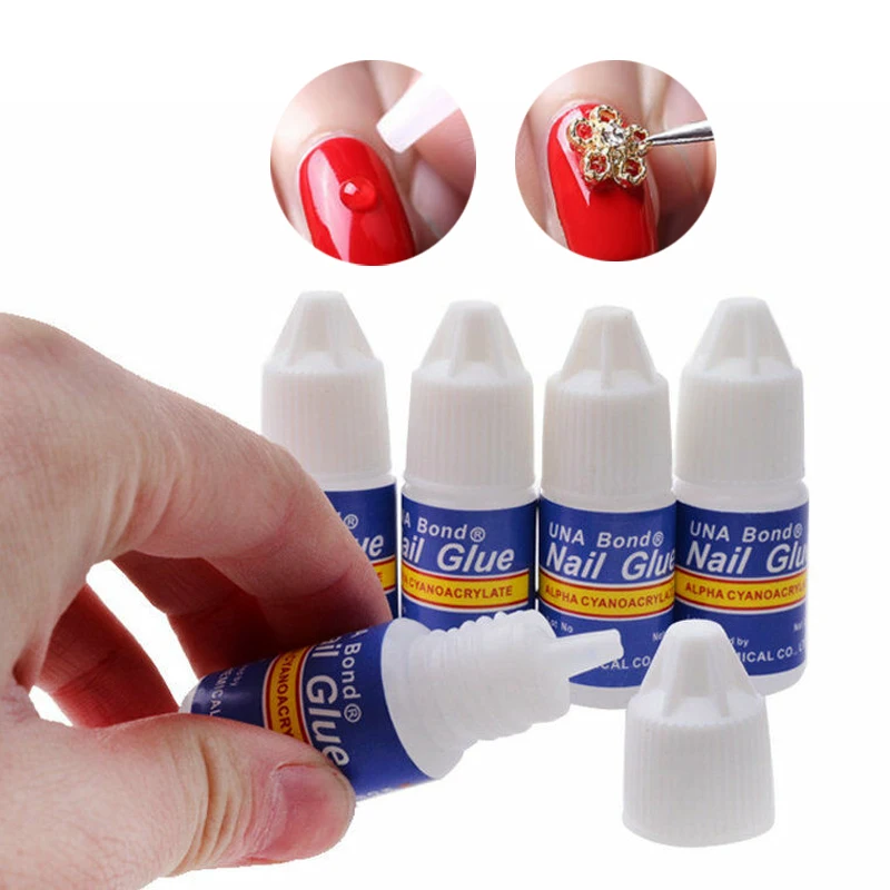 

Hot 2Pcs/Set PRO Nail Rhinestones Flat Bottom Acrylic Nail Glue for French Art False Tips Adhesive Glue Manicure Nail Art Tool