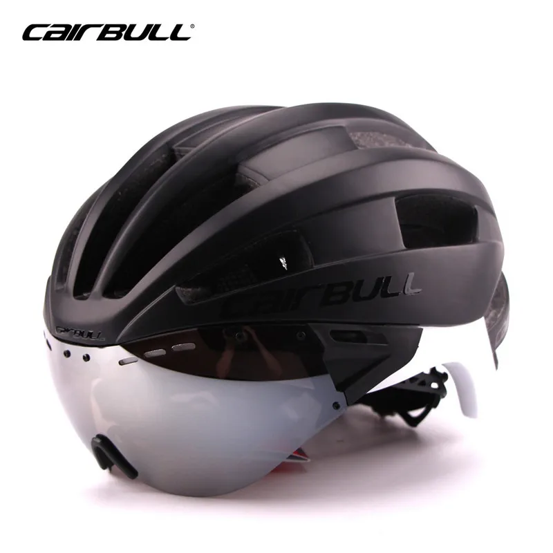 Велосипедный шлем для горного велосипеда с объективом TT интегрально-плесень XC TRAIL дорожный велосипед защитный шлем очки активный отдых, Велоспорт Шлем - Цвет: Black White