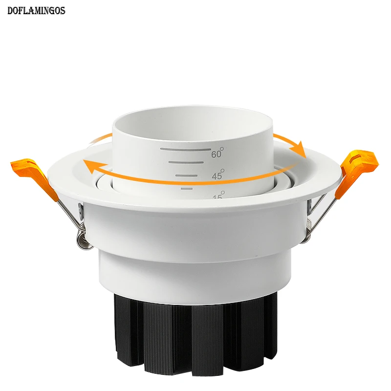 15 60 degree zoom spotlight embedded LED ceiling light cob down light