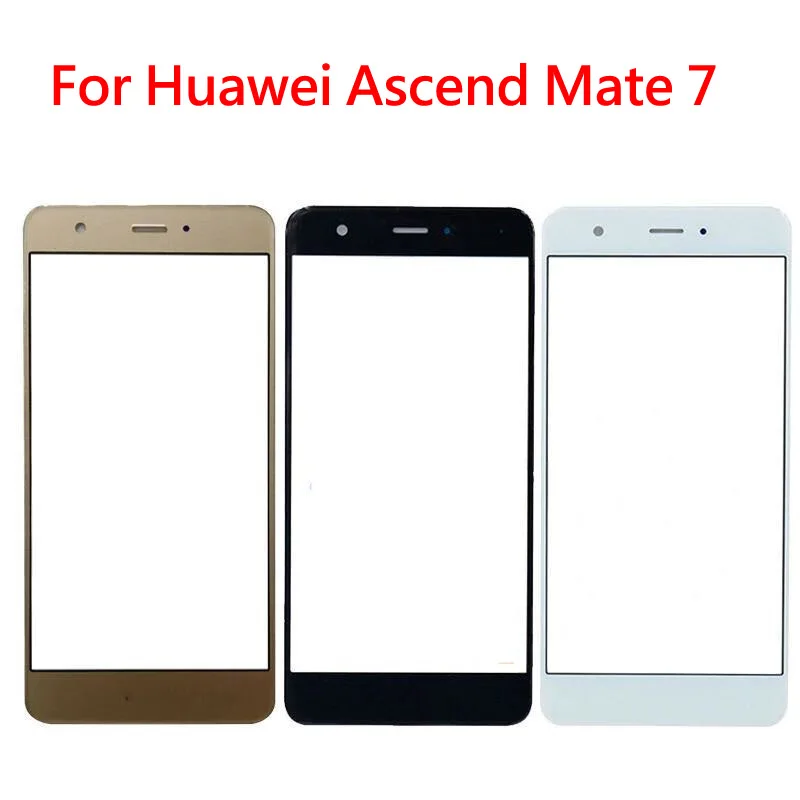 

1 Pcs For Huawei Ascend Mate 7 MT7-L09 JAZZ-L09 6.0 Inch New Phone LCD Touch Screen Front Outer Glass panel Lens Replacement
