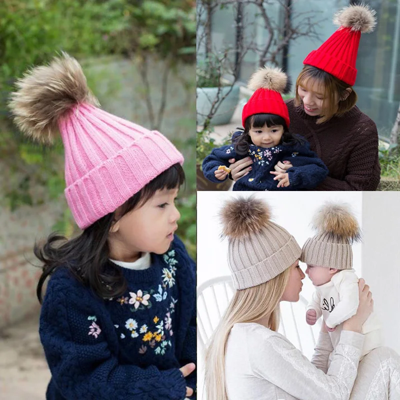 2017 зимние Обувь для девочек Skullies шапочки Обувь для мальчиков зимние теплые шерстяные Мех животных шляпа эластичные детские Кепки