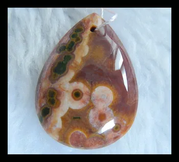 

Sale 1Pcs Pear Jewelry Natural Stone Water Drop Shape Front Drilled Necklace Pendant 28x21x8mm 6.5g