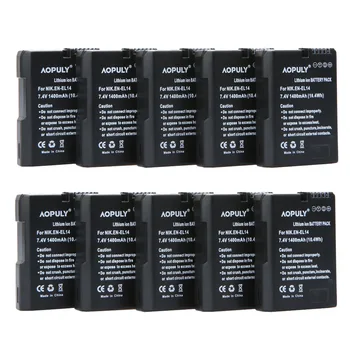 

10Pcs/lot 7.4v EN EL14 Fullcode EN-EL14 EL14 Camera Battery Batterie AKKU for Nikon ENEL14 EN-EL14a D5200 D5100 D3100 D3200 P710
