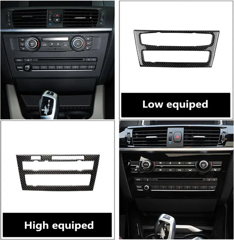 

CNORICARC Car styling Carbon Fiber Center Console CD panel decoration decals for BMW X3 F25 X4 F26 2011-17 Interior molding