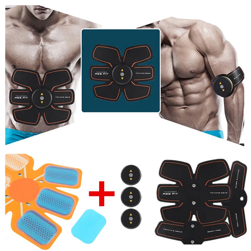 

New Smart EMS Stimulator Training Fitness Gear Muscle Abdominal Exerciser Toning Belt Battery Abs with Hydrogel Mat Replacement