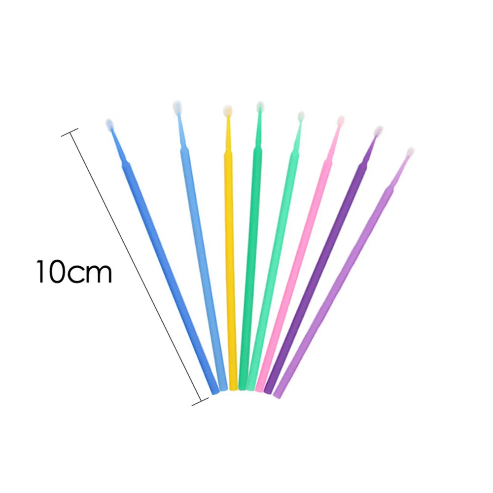 100PCS Disposable Cotton Swab Micro Mascara Brush Tattoo Small Pointed Tip Cleaning Soft Swab Safe Make 2