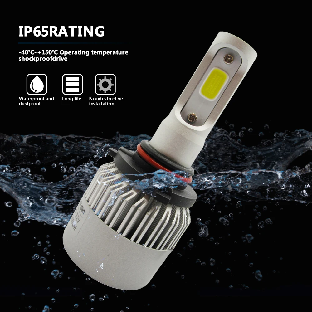 

8000lm Xtremely Super Bright 6500K White High Power Mini 9005 HB3 High Beam LED Headlight Conversion Kits Lamps