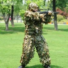 Легкая охотничья одежда 3D Кленовый лист бионические маскировочные костюмы дышащие Yowie Sniper Birdwatch страйкбол камуфляжная одежда