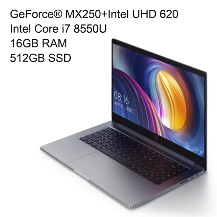 Новейший ноутбук Xiaomi 15,6 Pro MX250 GeForce Intel color i5/i7 8GB Ram 256GB SSD полный металлический корпус Windows 10 английский - Цвет: i7 512GB SSD 16G RAM