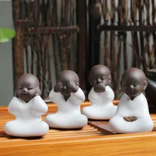 2 шт./лот Творческий Керамика Винтаж маленький заварник монах офисный настольный мини статуя цветы для дома, сада горшок для украшения, подарки