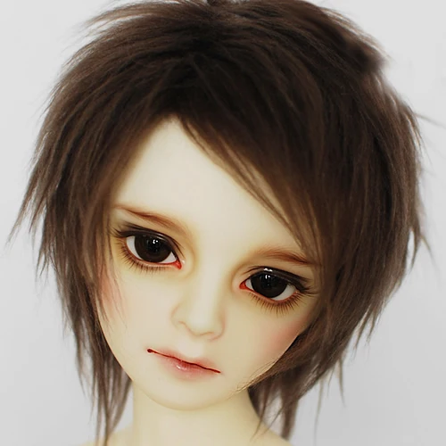 BJD плюшевый парик короткий коричневый для 1/4 1/3 1" 24" высокий BJD кукла MSD SD DK DZ AOD DD