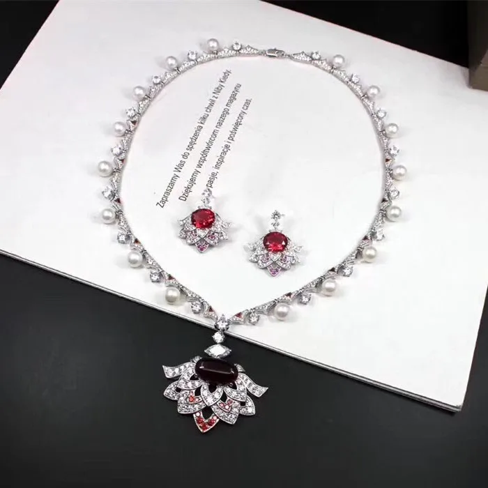 

Designer Fashion Copper Jewelry 3A Cubic Zirconia Party Set