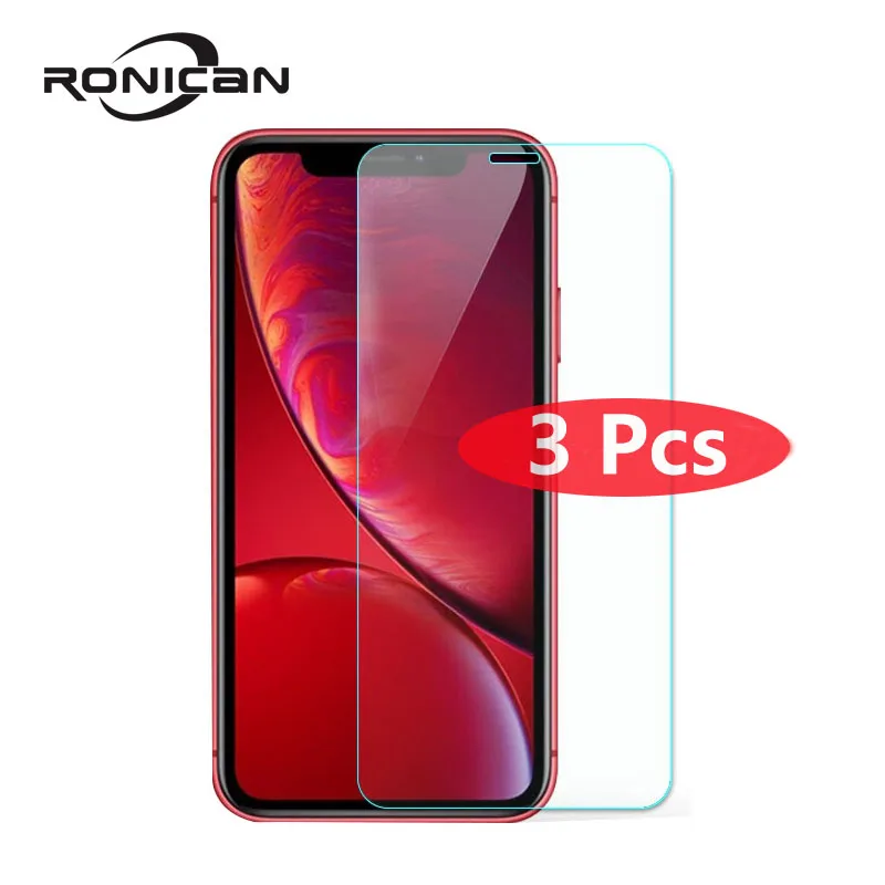 

3Pcs Film Tempered Glass Screen Protector Protection en Verre trempe ecran protecteur For iphone 6 iphone 6 S 6S 7 8 XS Max X