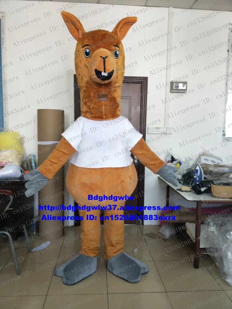 Brown Alpaca Llama Alpacos Yamma Lama Mascot Costume Adult Cartoon Character Company Kick-off Preschool Education zx1936 | Тематическая