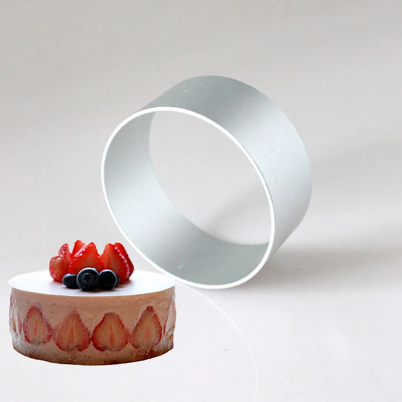 Высокое качество металлический круг круглой формы мусс торт пищевой алюминиевый сплав кольцо кондитерское кольцо плесень украшения торта плесень