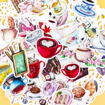 

38pcs Creative Cute Self-made Gourmet drink sticker coffee scrapbooking Cartoon Paper stickers / Waterproof stationery diy