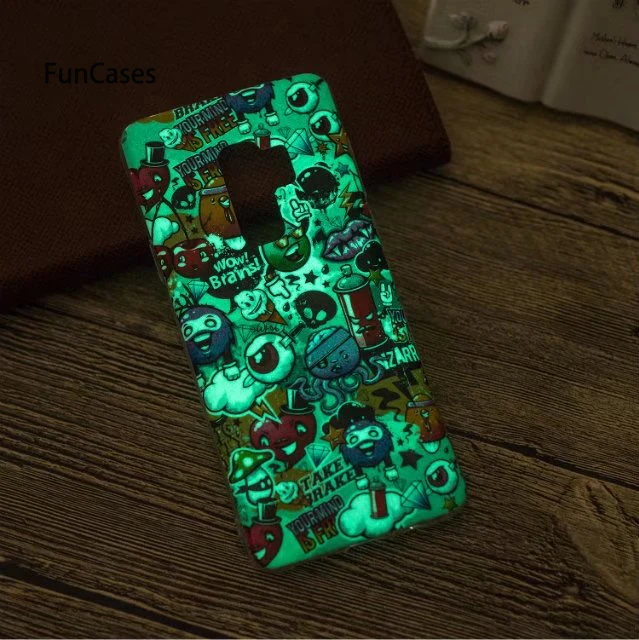 Мягкие TPU светящийся чехол для samsung Galaxy S9 S9Plus мультфильм Силиконовые тонкий