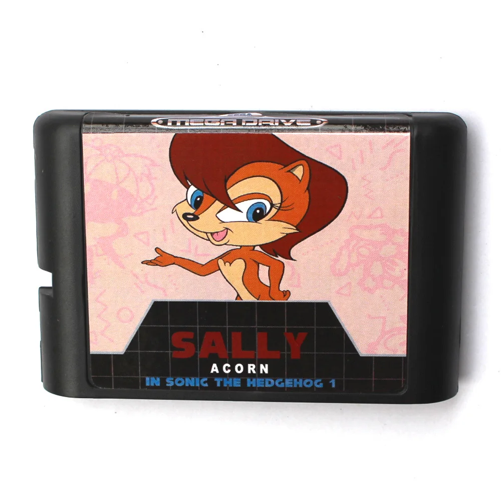 

Sally Acorn In Sonic The Hedgehog 2 Game Cartridge Newest 16 bit Game Card For Sega Mega Drive / Genesis System