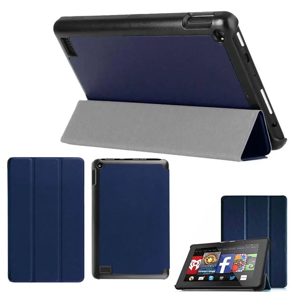 Кожаная задняя крышка для Amazon Kindle Fire HD 7-дюймовый планшет Blue R | Компьютеры и офис