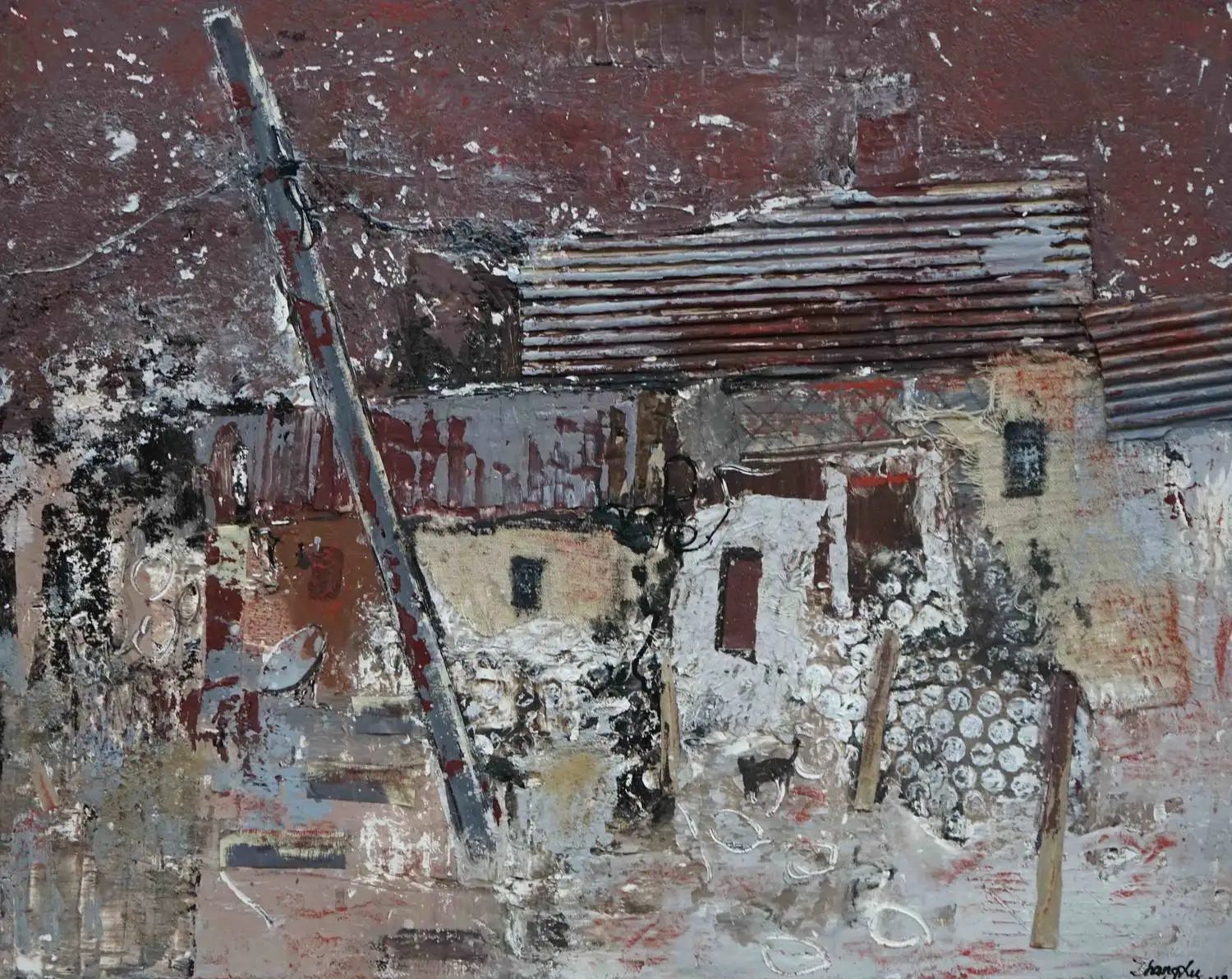 

Chinese Artist Zhang Xu's Work "Nostalgia" Canvas Painting Wall Art Canvas for Bedroom Realism Fine Art Garden Decoration
