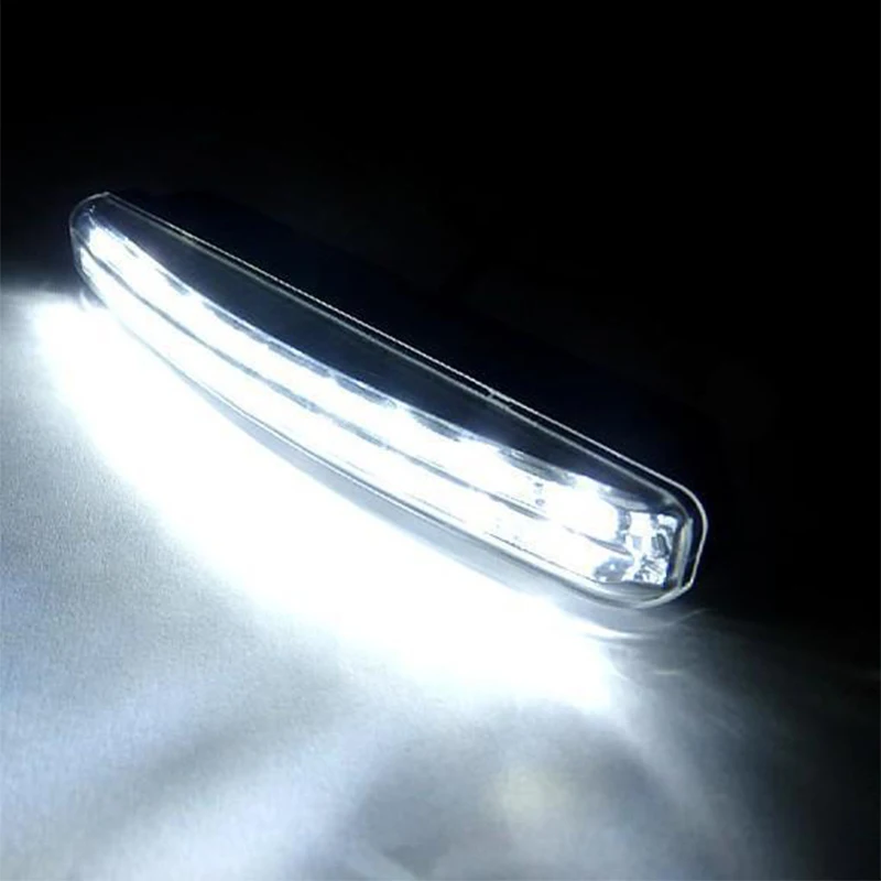2x Автомобильный светодиодный сигнальный фонарь DRL рабочий противотуманный фонарь дневной ходовой светильник Авто сборка Стайлинг супер яркий белый внешний 12 в 8 светодиодный